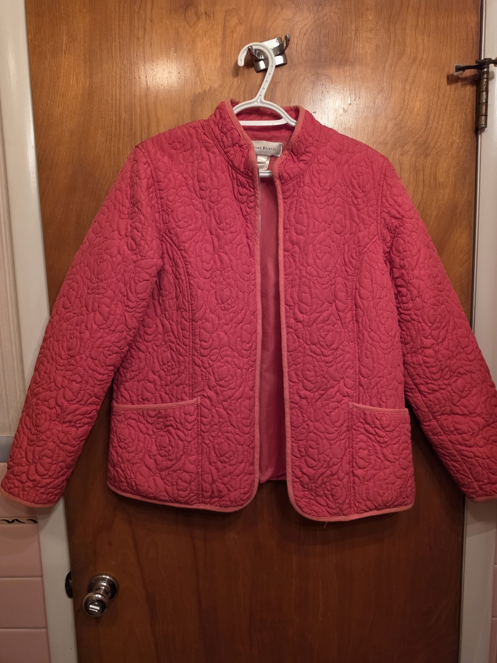 Susan Bristol Quilted Pink Puffer Jacket